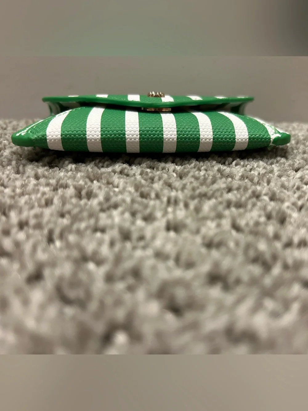 kate spade Green and White Striped Envelope Wallet